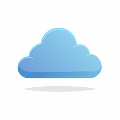 Fototapeta premium Light Blue Gradient Cloud Icon