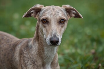 Fototapeta premium Close-up of a medium-sized hunting dog breed similar to a greyhound
