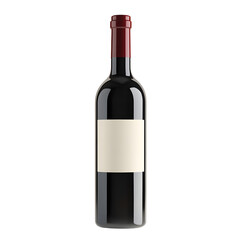 Elegant Red Wine Bottle with Blank Label for Customization