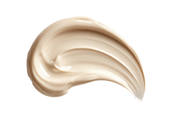 Creamy light beige cosmetic product smear