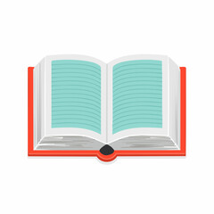 Open book with blank pages ready for your text or creative design, perfect for education, storytelling, or promotional materials, originally a scalable vector graphic