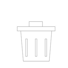 シンプルなゴミ箱のイラスト