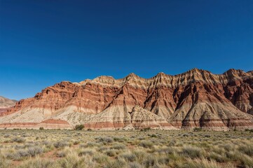 Fototapeta premium Vibrant stone structures showcase an exceptional archive of flora and fauna development, shifting climates, and ancient habitats