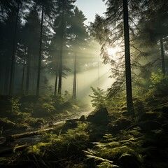 Fototapeta premium morning in the forest