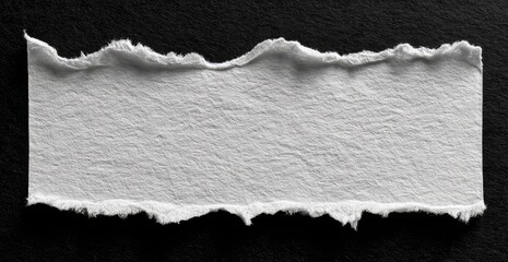 Ripped white paper strip on black background (1)