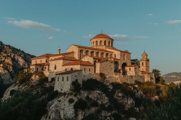 Fototapeta premium The monastery situated on Mount Athos known as Simonos Petras