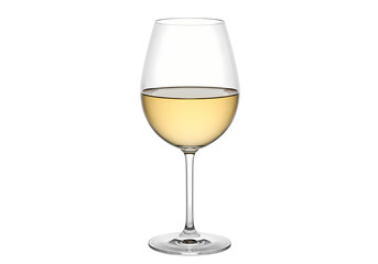 Glass of White Wine, Elegant Wineglass, Crisp White Wine