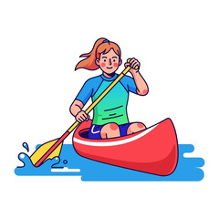 Kayaking Adventure: A determined individual paddles a kayak through the water, engaging in a watersport activity, embodying the spirit of exploration and freedom.