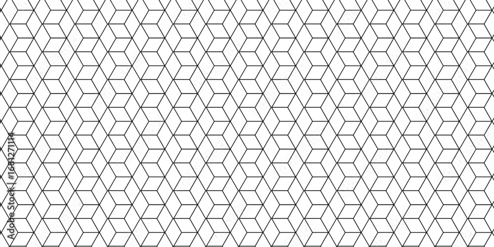 Wall mural vector grid line box and metal cube creative geometric fabric abstract tiles gradient web tech conne