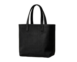 Black tote bag, simple design (2)