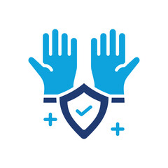 Obraz premium Safety Gloves glyph color icon