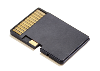 MicroSD card isolated on white background