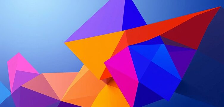 Abstract geometric shapes depicting a design agency's creative process and collaboration,  communication,  concept