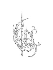 cybersigilism tattoo design for body