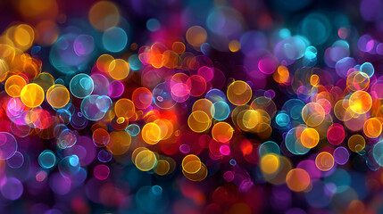 Vibrant light patterns abstract background digital art colorful bokeh close-up view modern aesthetic for visual impact