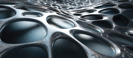 Interconnected grey abstract design