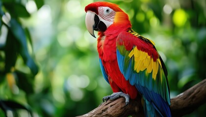 Vividly-Colored Macaws: A Type Of Parrot Known For Their Bright Feathers And Bright Personalities, Beloved By Bird Enthusiasts Around The World.