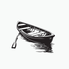 boat on white background