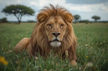 Naklejka premium Reclining big cat