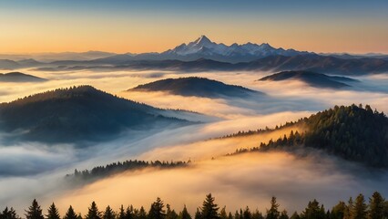 Fototapeta premium sunrise in the mountains