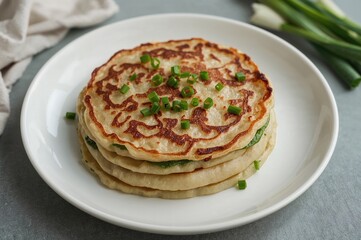 Stacked DIY Chinese Green Onion Flatbreads