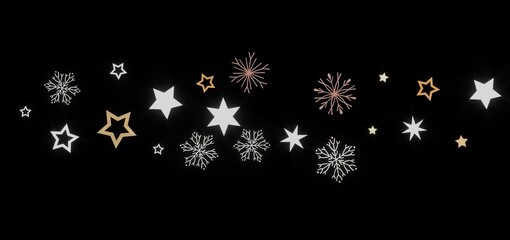 Beautiful winter holiday background with stars, snowflakes, and festive elements. Perfect for cards, banners, and more.