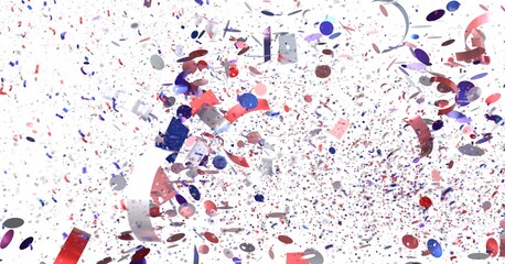 Falling confetti celebration background. Festive backdrop for party, birthday, event.