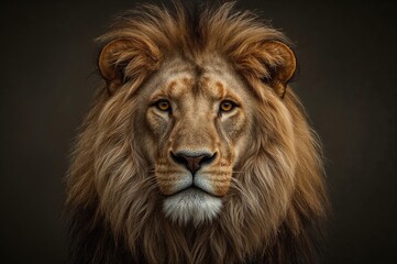 Fototapeta premium Ultra-realistic 8K photograph of a lion symbolizing the Tribe of Judah