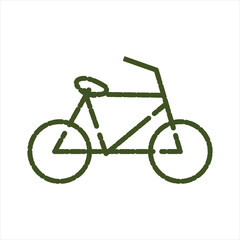 A modern, minimalist bicycle illustration. This clean vector design features a simple bike silhouette, ideal for use in technology, eco-friendly, or urban lifestyle projects.
