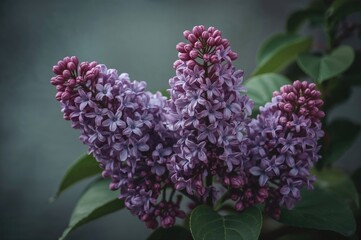 Obraz premium Purple lilac blossoms captured in close-up botanical photography