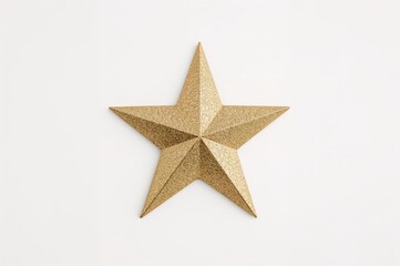 Obraz premium Golden Christmas star isolated on a white background