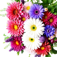 Fototapeta premium bouquet of flowers with transparent background PNG and JPEG image