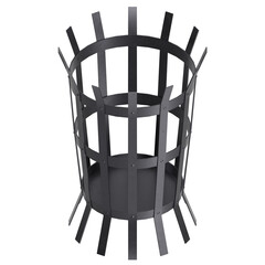 3D rendering illustration of an Empty Fire Pit Basket
