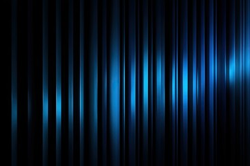 Dark blue curtains with glowing vertical light streaks