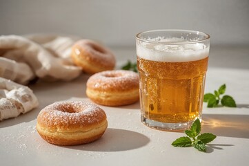 Enjoy traditional Vappu treats with sweet donuts and cool sima drinks!