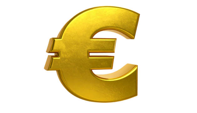 Euro Currency Sign PNG, Bold € Symbol with Modern Typography, Transparent Background, Finance and Money Illustration, European Currency Design