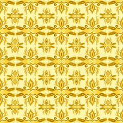 Baroque patterns are gold and yellow, background, decoration.