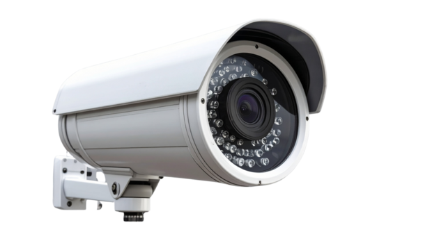 CCTV Camera PNG, Modern Security Camera with Lens and Mount, Transparent Background, Surveillance and Monitoring Illustration, Safety Technology Design