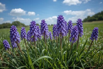 Fototapeta premium Purple Grape Hyacinth Blossoms