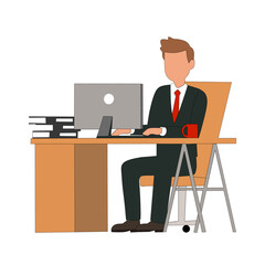 businessman in office