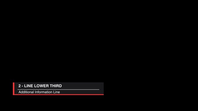 Simple Black Double Line Lower Third