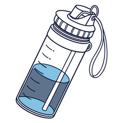 Illustration of a reusable water bottle