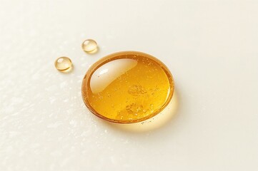 Close-up of honey droplets on a plain surface