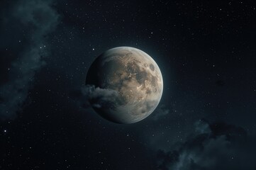 Obraz premium Solitary world far beyond the stars. Alien planet