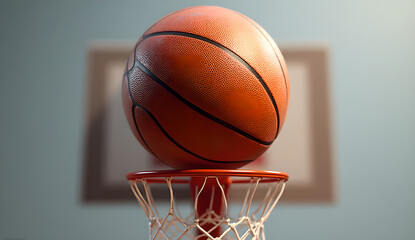 Fototapeta premium basketball and basketball hoop