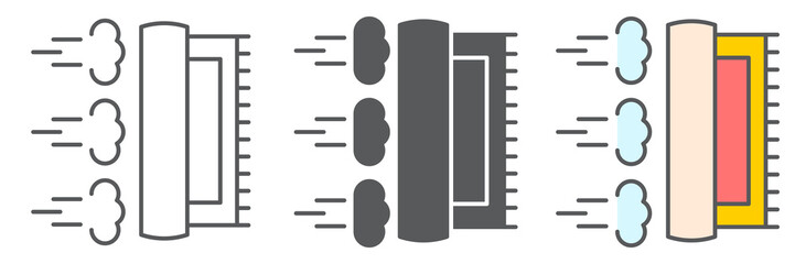 Steam cleaning line icon, dry cleaning and wash, carpet cleaning sign vector graphics, editable stroke linear icon, eps 10