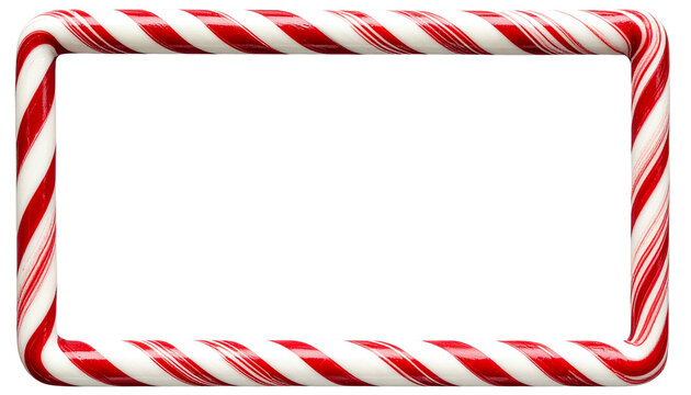 candy cane frame PNG - Powered by Adobe