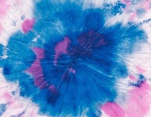 Fototapeta premium Blue Watercolor Fashion Spring Ink Tie Dye Dirty Ink Watercolor. Trendy Watercolour