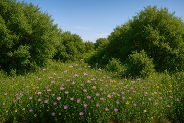 Colorful native plants and foliage from Central Eurasia showcasing tiny buds and thick shrubbery