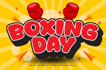 Boxing day vector text effect